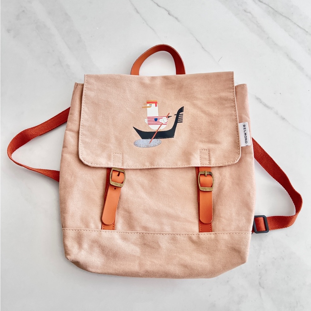 Belmond Luxury Travel Canvas Backpack Venice Gondolier Seagull nWOT